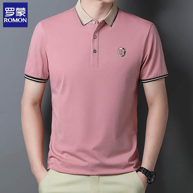 高端正品纯棉polo衫男士短袖t恤夏季款刺绣大码中年翻领上衣