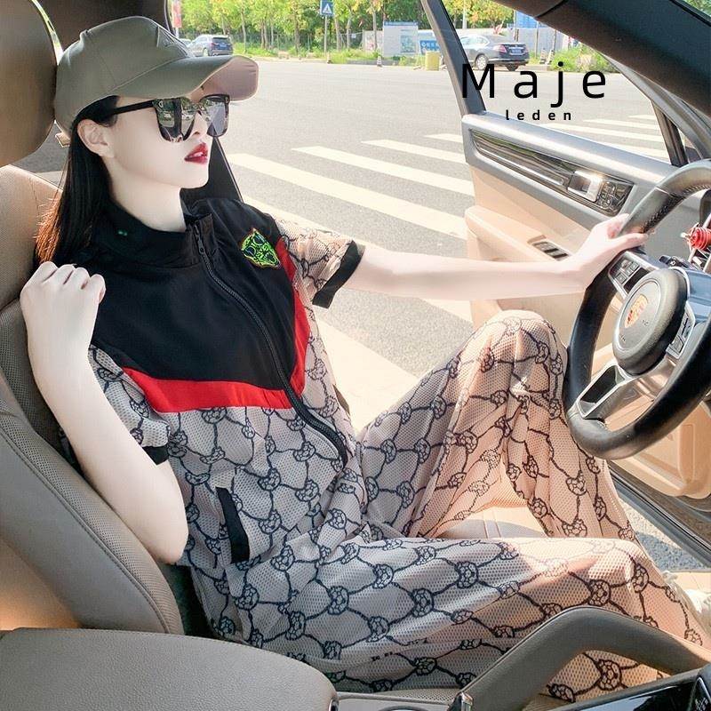 专柜正品2024年夏季女装套装薄款上衣时尚运动服高级感轻奢两件套