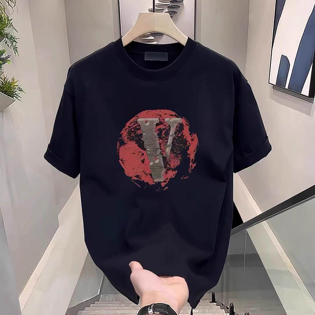 搭配前线！上身帅气！纯棉短袖t恤男夏季新款潮牌印花圆领体恤衫
