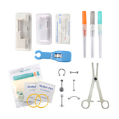 钛钢穿刺工具鼻钉唇钉脐钉舌钉体环系带耳骨钉锁骨女饰品新手新款