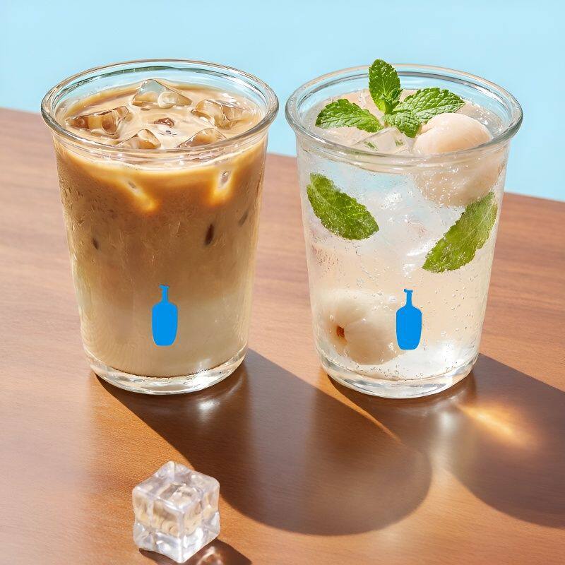 蓝瓶子小蓝杯百分号咖啡玻璃杯新宿杯图片