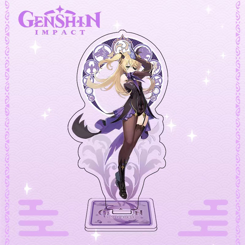 原神周边菲谢尔同人胸章吧唧镭射徽章立绘立牌摆件流沙票卡套挂画