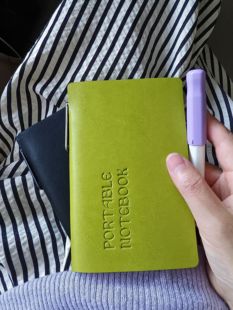 Mostry原创仿牛皮口袋本带笔插小A6空白页随身本手绘本记事本