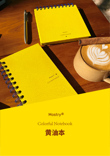 原创夏日Lemon彩色线圈本手帐彩色内页书写记事本日记本创意手帐