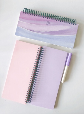 原创彩色线圈本大本子彩色内页本手账本空白页ins风UpdateMostry