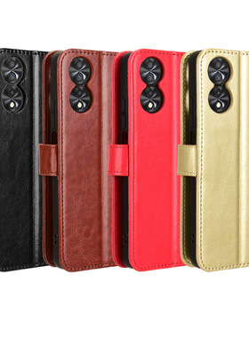 适用TCL 40 NxtPaper 4G手机壳TCL 40 XL翻盖皮套插卡挂绳TCL ION Z疯马纹TCL 205