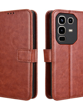 适用传音Note50手机壳Infinix Note 50 Pro插卡皮套翻盖传音Infinix Hot 50 Pro 4G/X6881疯马纹50s