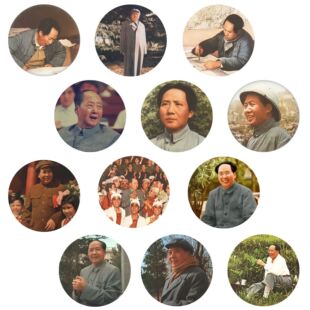 文韬武略一代伟人毛主席玻璃贴片心系人民毛泽东伟人像软磁冰箱贴