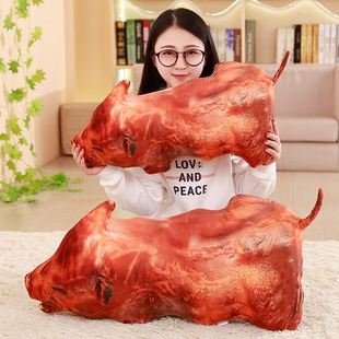 仿真鸡腿烤乳猪创意食物抱枕靠垫毛绒玩具恶搞怪男女友生日礼物