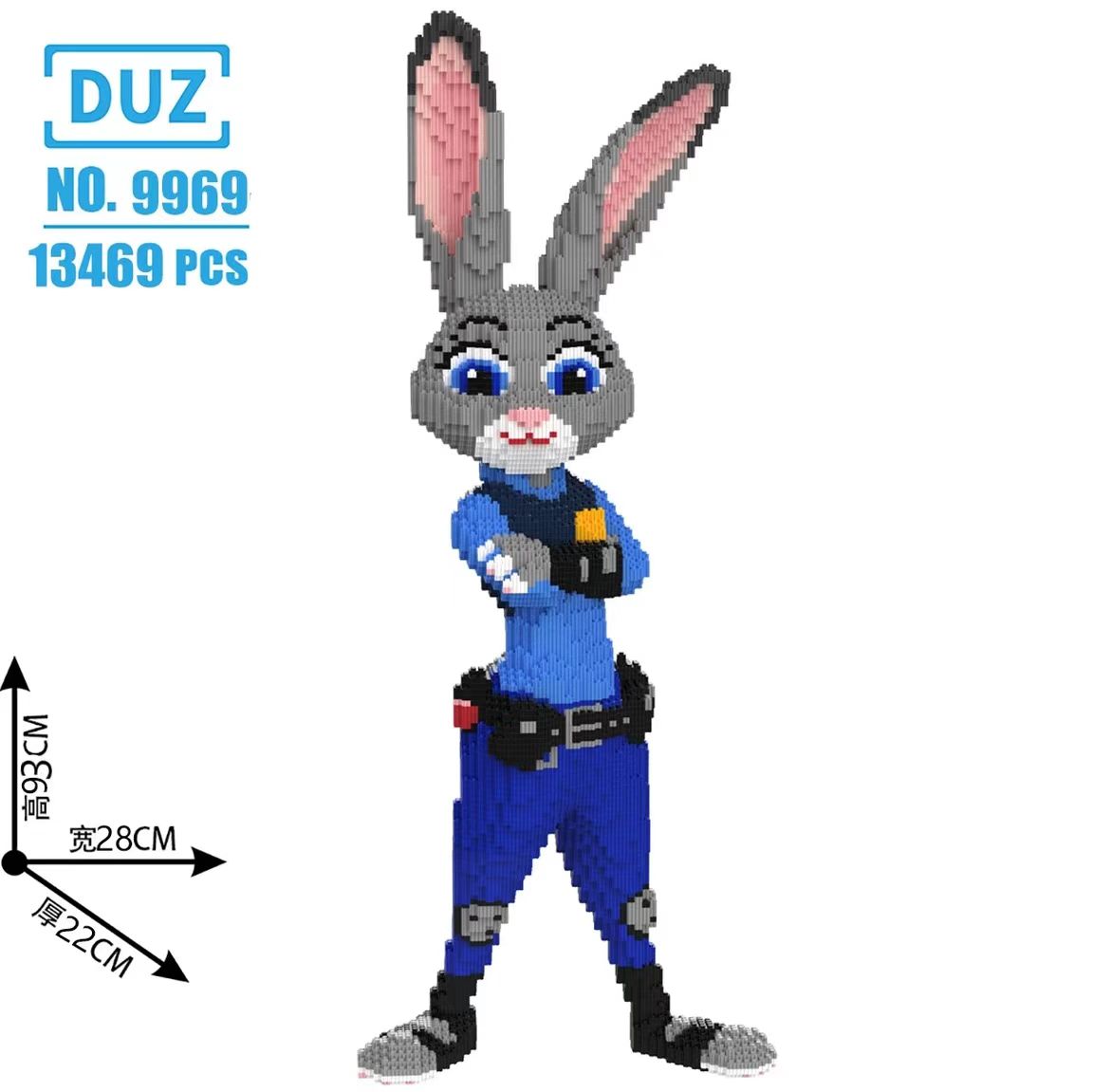 疯狂动物城92cm朱迪尼克积木