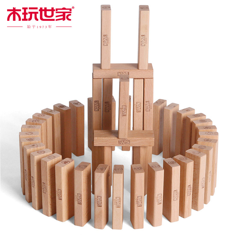 나무 소원 가족 어벤저 스 퍼즐 스태킹 높은 빌딩 블록 스태킹 어린이 JENGA 장난감 데스크탑 게임
