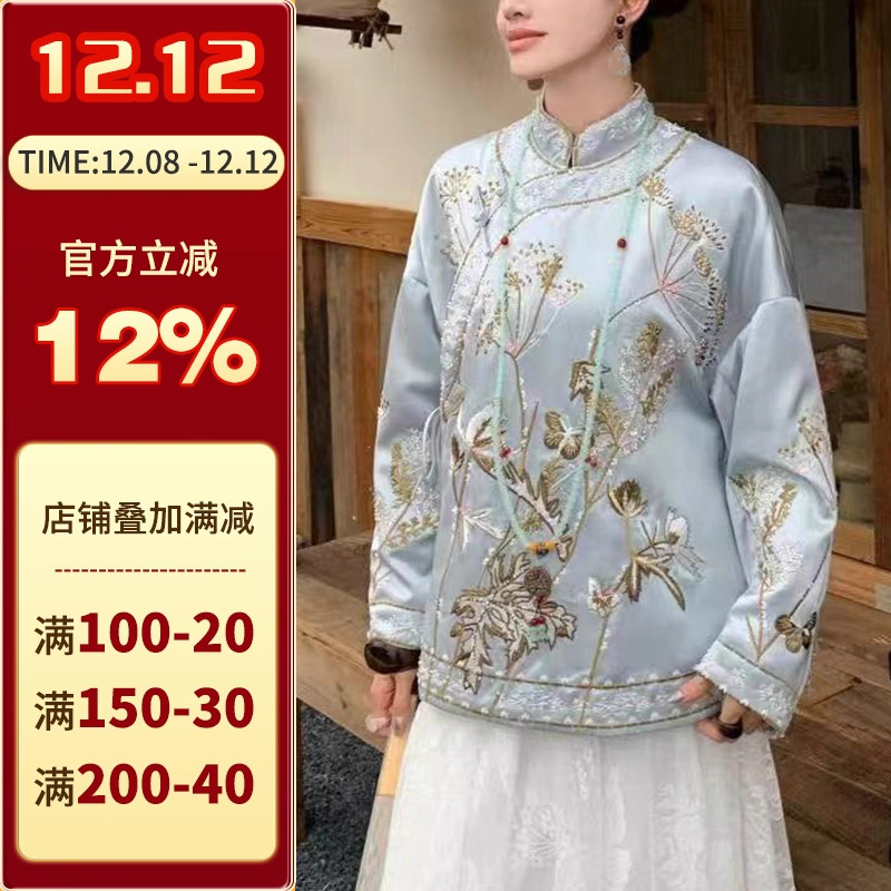 沪小鹿纸样新中式斜襟盘扣上衣