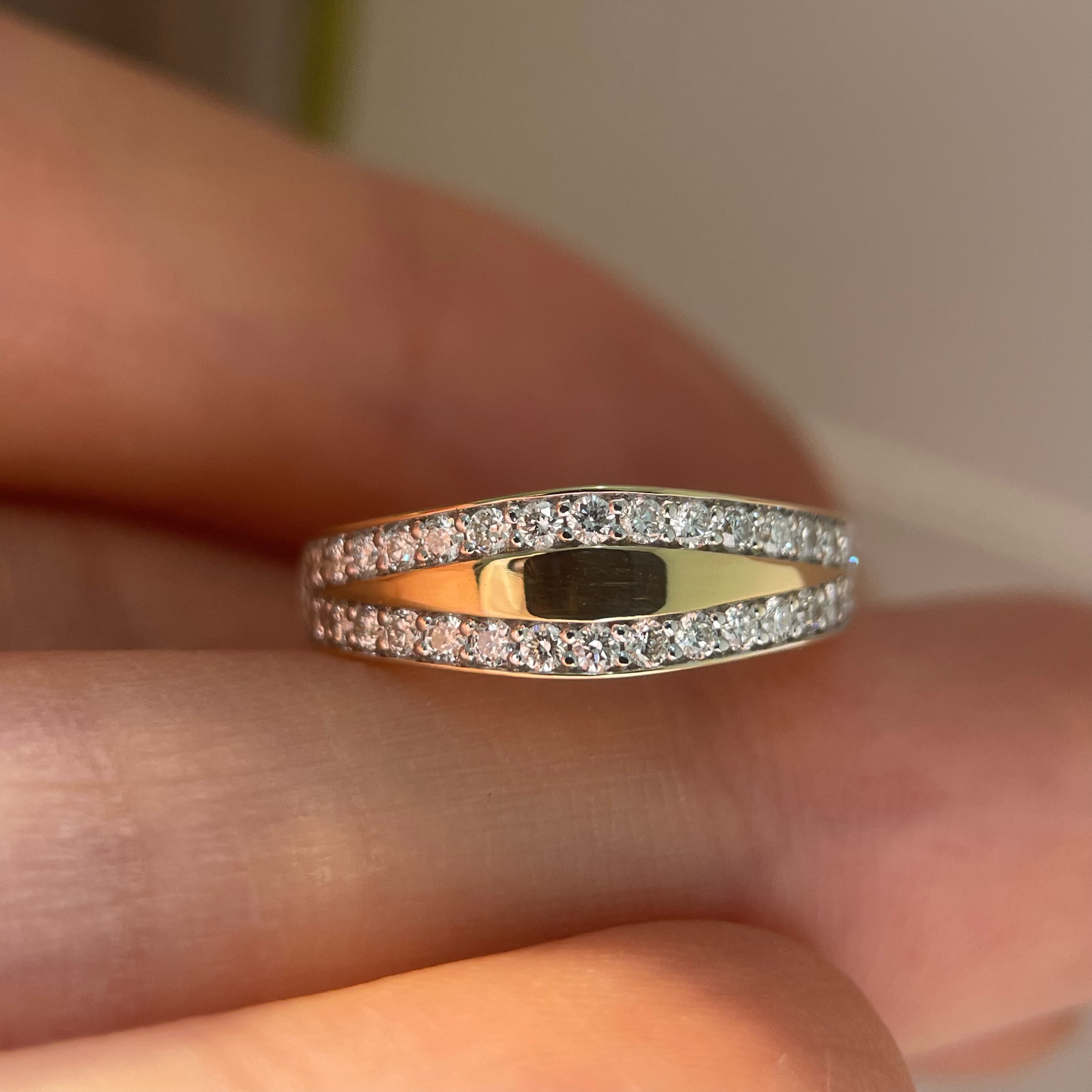 30分真钻小众实心尾戒18K钻石