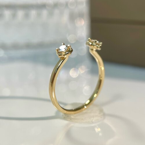 真钻星芒天然钻石戒指尾戒18K