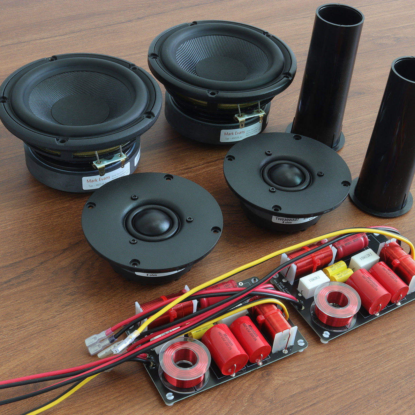 5.25寸黑珍珠喇叭分频器套件高音中低音家用hifi无源书架组装音箱