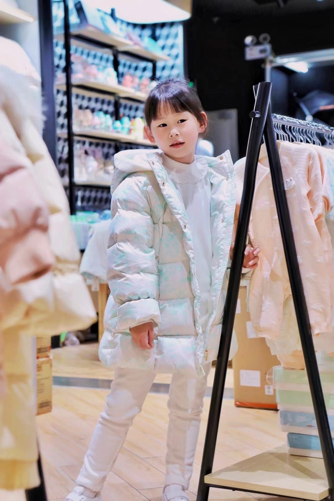 gb好孩子童装专柜正品秋冬新品女中长款羽绒服外套143241XB1207