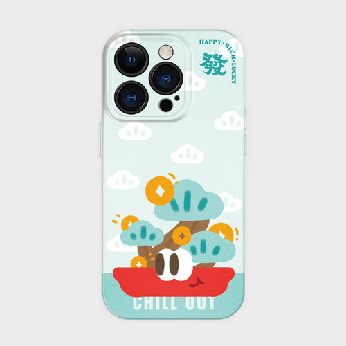 青松发财~适用iphone苹果16promax手机保护壳2025新款15plus创意ins风小米14趣味艺术13小众设计感12不会撞壳