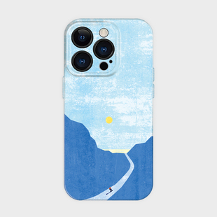 向山海出发~适用iphone苹果16promax手机保护壳2025新款小米15pro夏日小清新14艺术感小众高级13不撞款全包