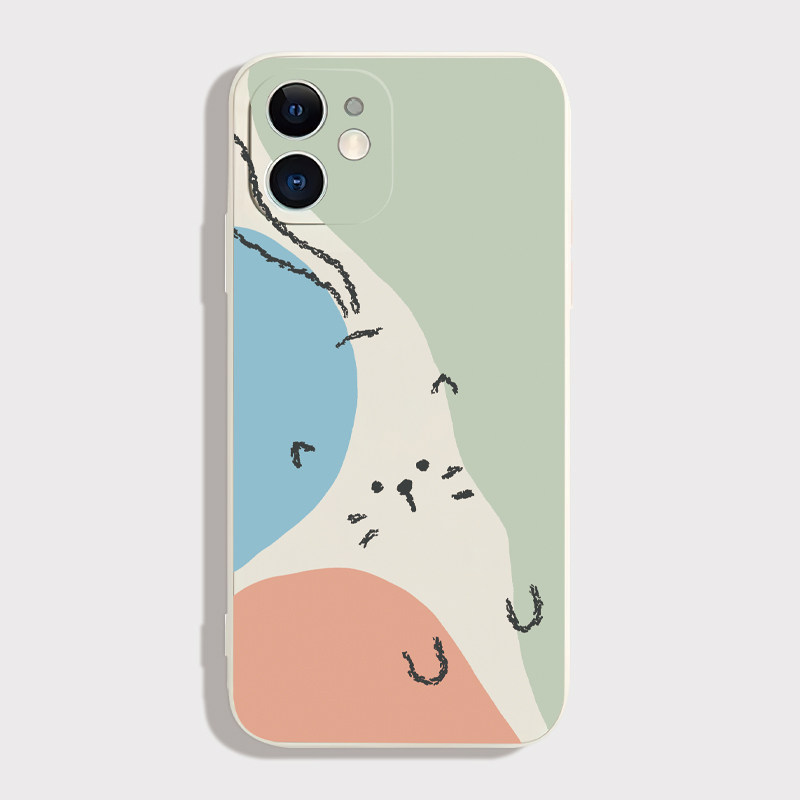 隐身猫~ins可爱苹果13promax华为p50小米12s适用荣耀60vivo手机壳