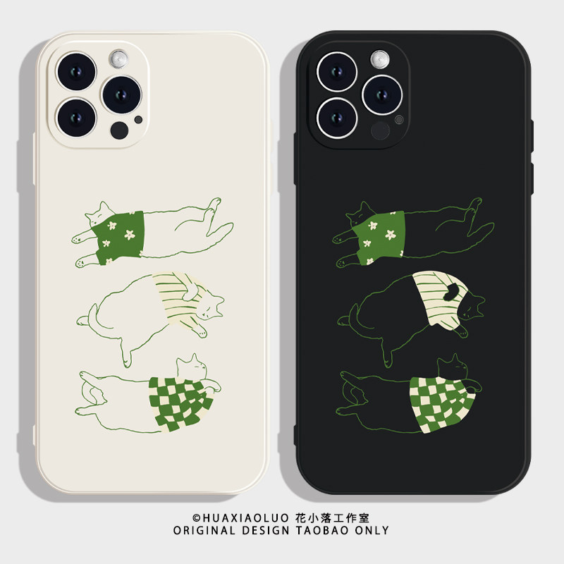 三只懒猫~iPhone16promax苹果14plus小米15新款华为mate70搞笑可爱oppo适用vivoX100荣耀200一加13情侣手机壳
