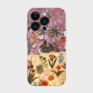 猫的花果园~适用华为iPhone苹果16promax手机外壳小米15油画艺术设计感14法式复古13高级感ins风12小众mate70