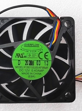 全新EVERFLOW 6015 6CM风扇R126015SU 12V 0.40A R126015BH 0.40A