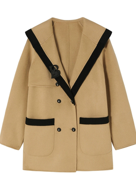 太系列时尚冬季新款大翻领双面呢大衣MZ4C16/A-35