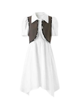 太系列女装新款日常通勤短袖衬衫连衣裙MZ3206/8-179