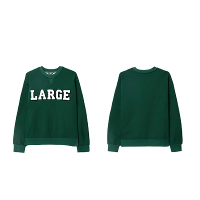 专柜价739【语】简约休闲加绒加厚字母落肩袖圆领卫衣30097/天-42