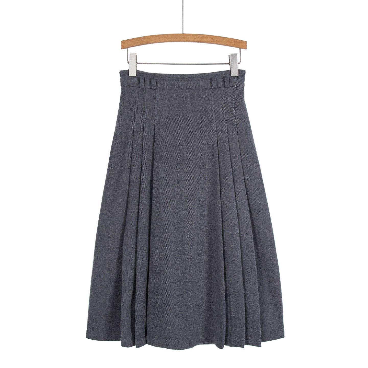 魔系列剪标女装秋通勤百搭中长裙松紧后腰压褶半裙F422263/5-160