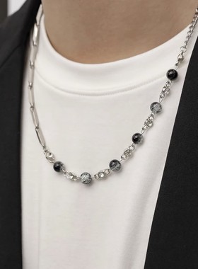 爆裂拼接项链轻奢小众男女ins