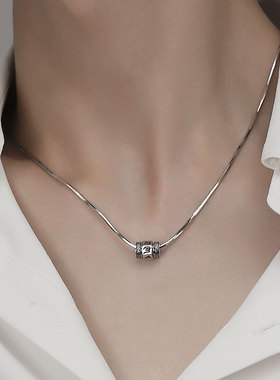 嘻哈百搭六字真言转运珠锁骨链