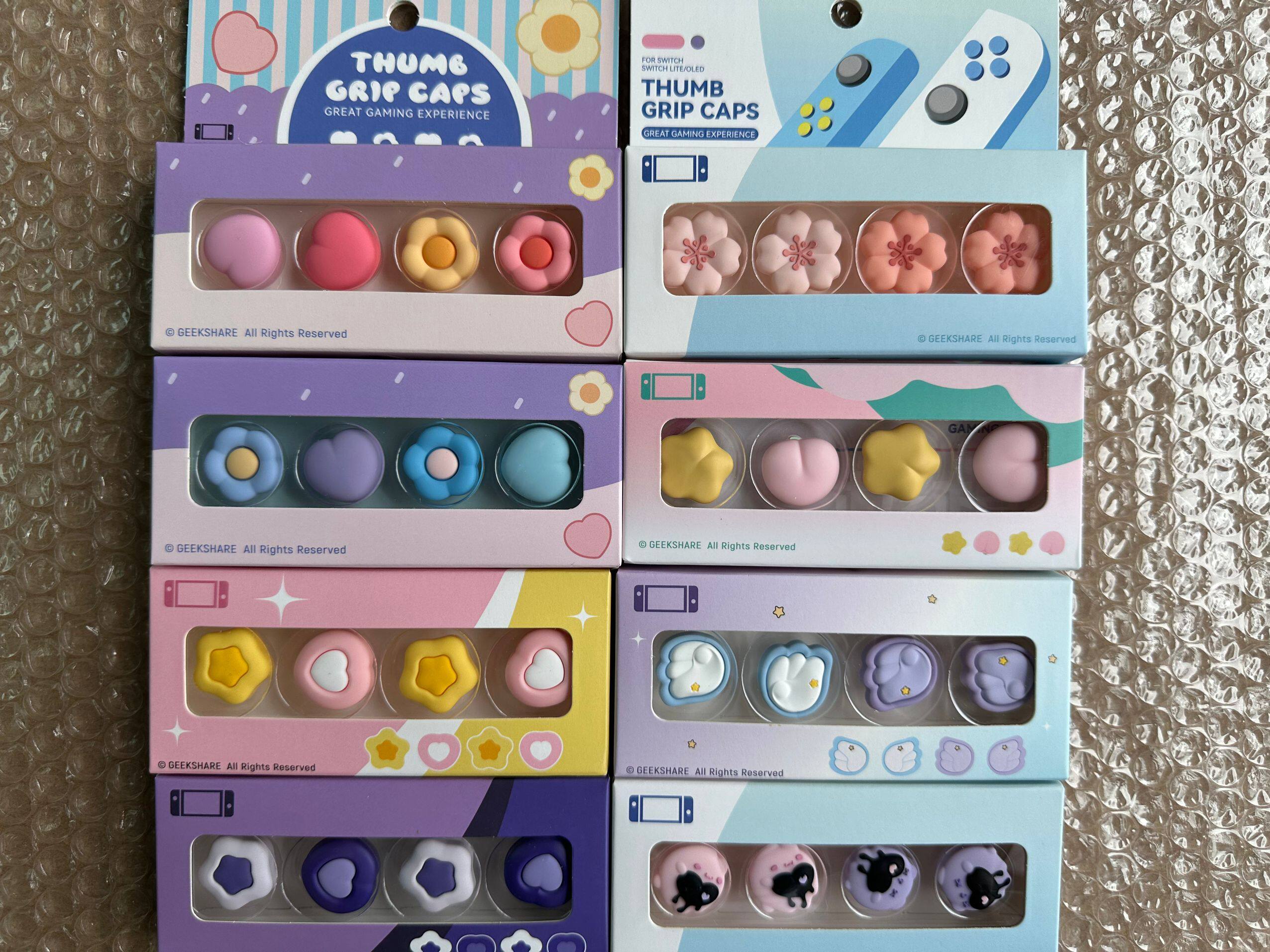 스위치 로커 캡 NS 실리콘 귀여운 꽃 키 캡 OLED 핸들 보호 캡 라이트 액세서리가 매우 필요합니다