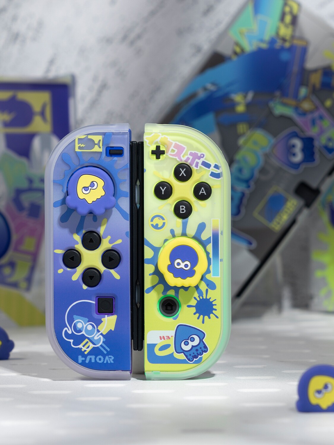 NINTENDO 스위치 로커 캡 NS 로커 커버 실리콘 버튼 보호 커버 OLED SPLATOON 3에 적합