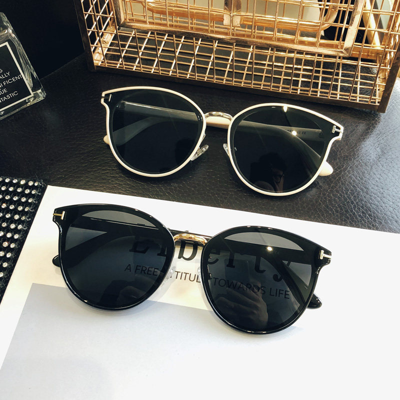 潮流T字米白框偏光太阳镜女网红大圆脸户外情侣开车防紫外线墨镜,ZIPPO/瑞士军刀/眼镜,太阳眼镜,淘宝优惠券,粉丝福利购,淘宝优惠卷