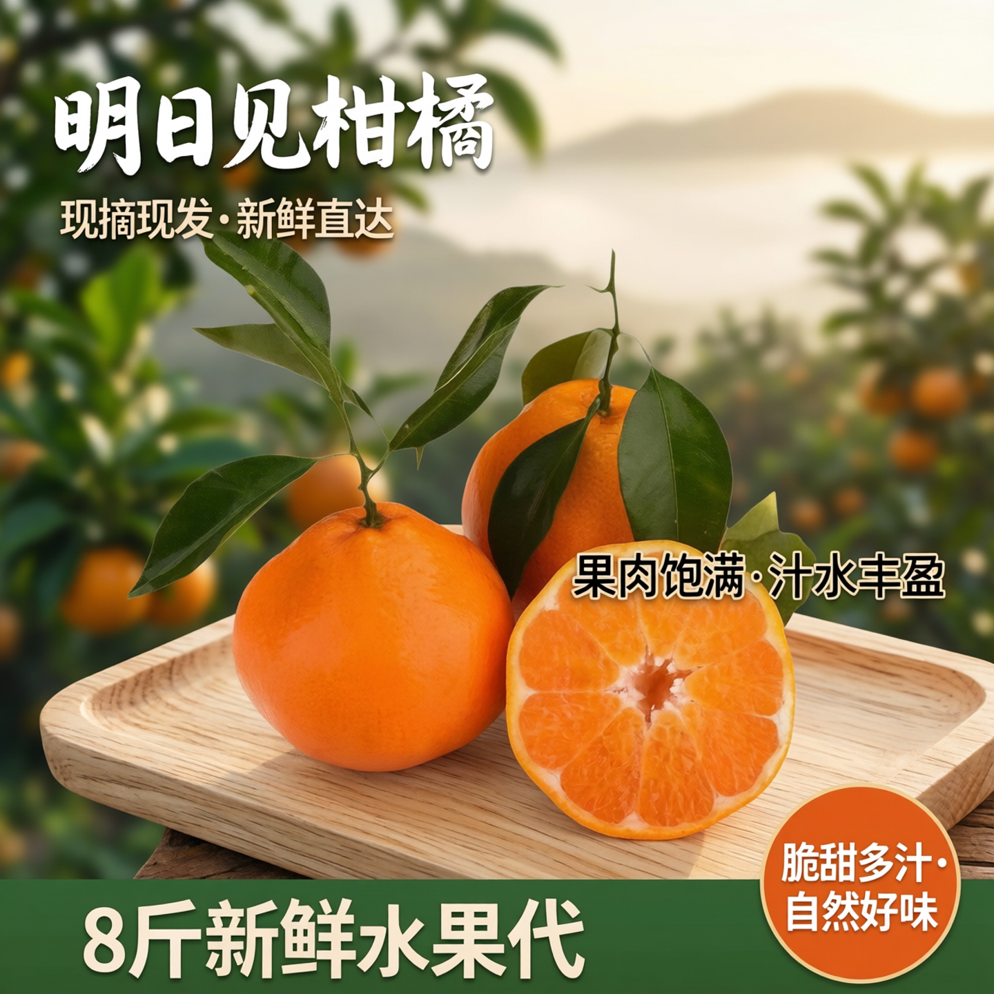 【明日见柑橘】现摘现发非爱媛非丑橘非耙耙柑8斤新鲜水果代
