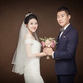 双层硬纱造型头纱面纱旅拍个人写真轻头纱韩式 凯蒂 短款 简约头纱