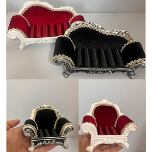 12分娃娃屋场景复古兵人沙发模型微缩家具玩具小摆件佛牌饰品收纳