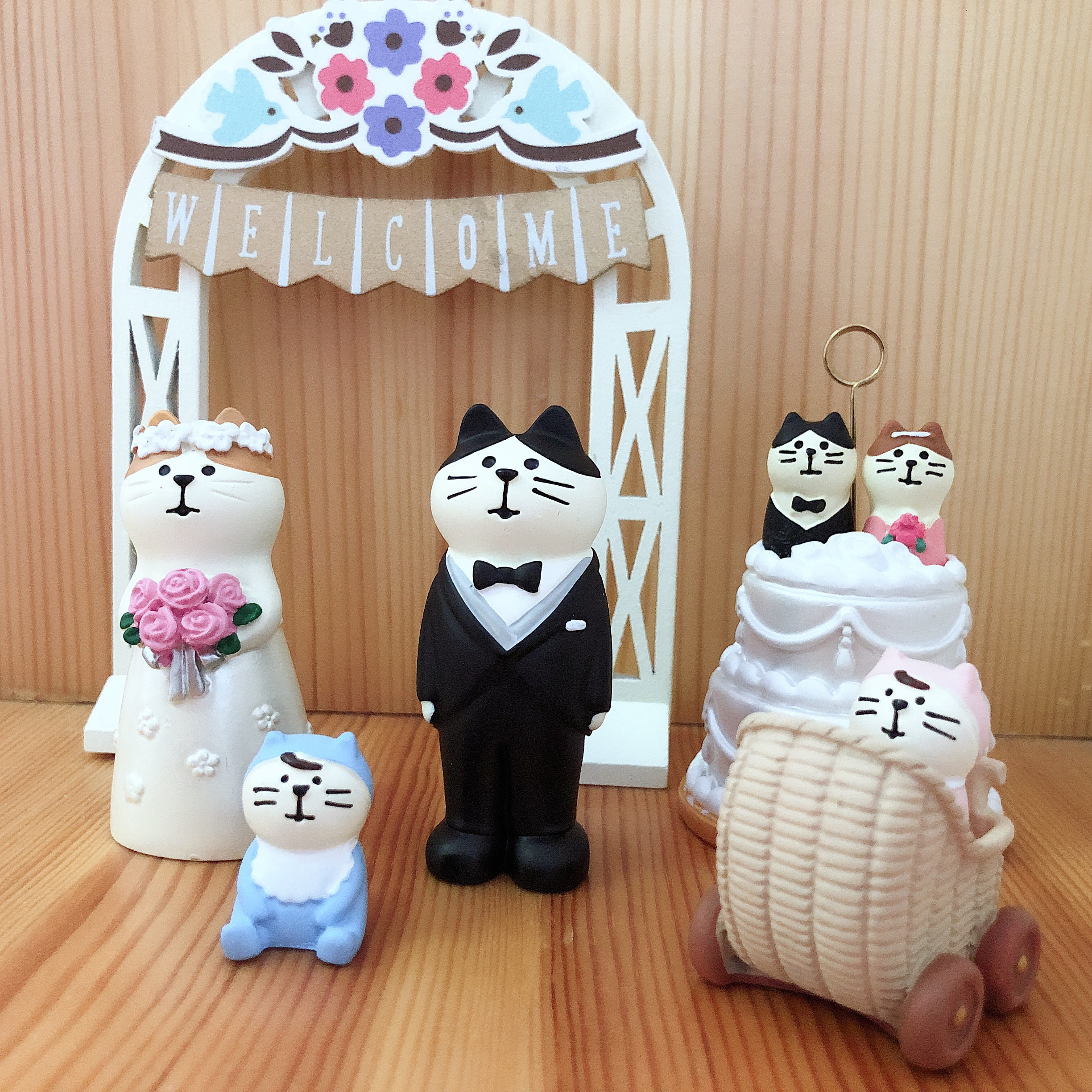 日式风主题decole便签夹桌面装饰