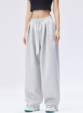 美式复古hiphop运动卫裤女秋冬宽松慵懒嘻哈辣妹跳舞休闲阔腿长裤