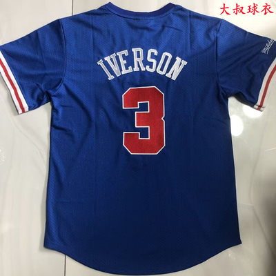 76人艾弗森球衣短袖篮球服美式风