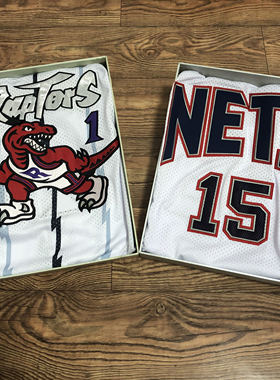 密绣版 篮网队15号飞人卡特白色球衣复古经典款篮球服背心男女款