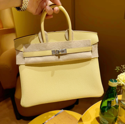 【Molly Studio】老金Birkin25蜡线全手缝铂金包25togo小鸡黄色1Z