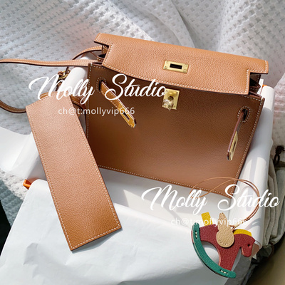 【Molly Studio】老金私定坊danse进口蜜蜡线手缝跳舞包金棕色金