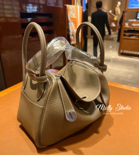 林迪包琳迪医生包老金私定手工坊纯手缝蜡线h家CK18大象灰色