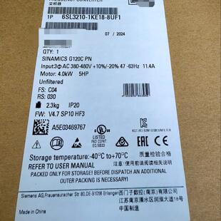 议价6SL3210-1KE18-8UF1 变频器 G120C PN 4.0kW 工控设备维修