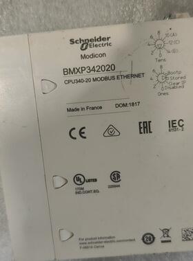 议价BMXP342020 CPU340-20 MODBUS ETHERNET 工控模块维修