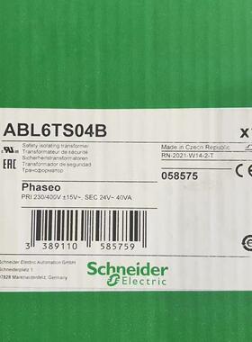 议价ABL6TS04B 安全隔离变压器 230/400V转24V 40VA维修