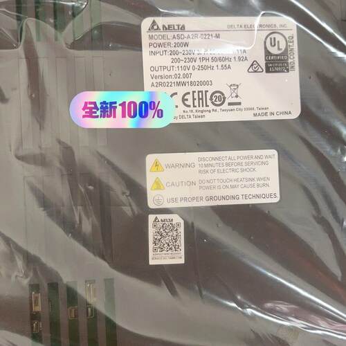 议价ASD-A2R-0221-M 伺服驱动器 200W 工业自动化控制配件维修