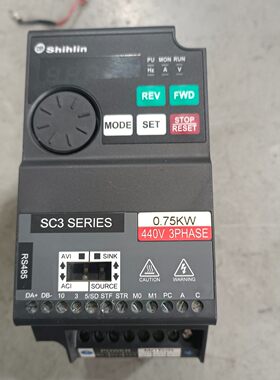 议价SC3-043-0.75K 士林变频器 0.75KW 440V三相 RS485维修